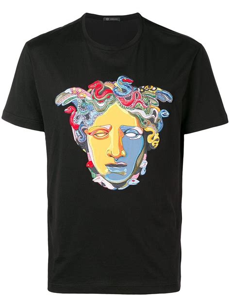 men factory direct versace collection medusa print t shirt|Men's Designer Polos & Luxury T.